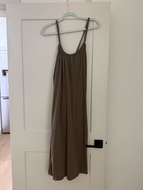 H&M Women's Brown Spaghetti Strap Maxi Dress
